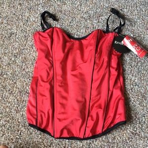 Halloween Black and Red reversible corset